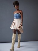 Pleated skirt and shorts, light beige SF10 - Online store - Boutique